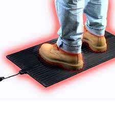 foot warmer mat heated rubber floor