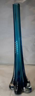 Mid Century Modern Turquoise Glass