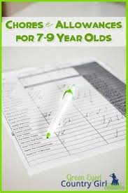 Chores And Allowances For 7 9 Year Olds Chores For Kids