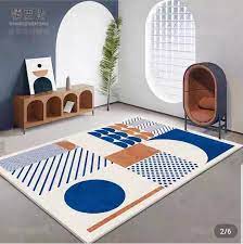 minimalist geometric carpet furniture