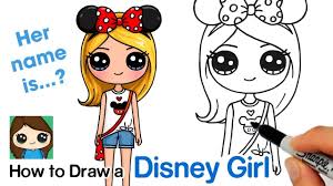 We hebben onder andere een thomas de trein kleurplaten. How To Draw A Disney Cute Girl Easy This Great Idea Was Featured Today At Cuteeverything Com Kawaii Girl Drawings Kawaii Drawings Cute Easy Drawings