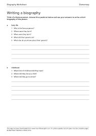 7 Biography Worksheet Examples Pdf Examples
