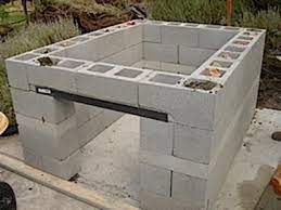 concrete block base for pizza oven