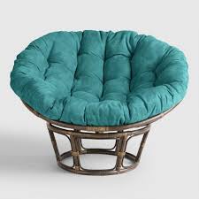This papasan chair set has matched itself to the interior color with colored cushions. Cushion Chair
