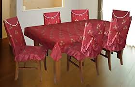 Buy top selling products like mayfair foam chair pad and spring jubilee damask dining chair cover. Buy Design And Decor Dining Table Chair Covers Set Of 6 Cotton 13pcs Set 1 Table Cloth 6 Chair Backrest Cover 6 Chair Mats Online At Low Prices In India Amazon In