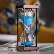 Metal Sand Timer Sandglass Clock Blue