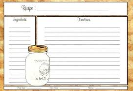 Recipe Card Template For Word Simple Invoice Photo Card