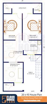 House Plan 2bhk 900 Sqft East Facing