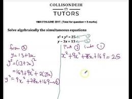 Functions Math Simultaneous Equations