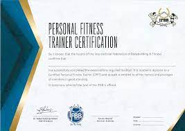 course personal trainer ifbb