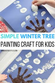 simple winter tree painting easy craft
