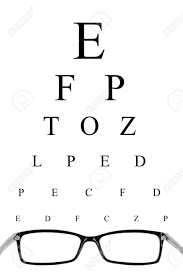 Reading Eyeglasses And Eye Chart