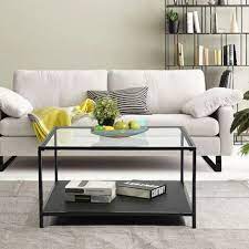 gl top square coffee table