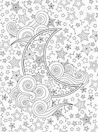 Stephanie corfee printable coloring pages nyomtathato szinezok. Star Coloring Pages For Adults Luxury Contour Image Of Moon Crescent Clouds Stars On The Sky In Star Coloring Pages Space Coloring Pages Mandala Coloring Pages