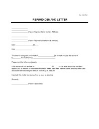 free refund demand letter template