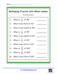 Multiplying Fractions With Whole