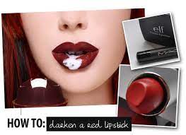 darken a red lipstick