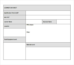 19 Job Sheet Templates Samples Doc Pdf Excel Apple