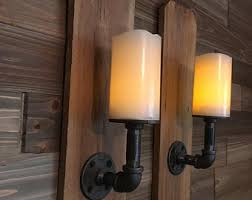 Great for farmhouse and rustic style decoration. Candle Wall Sconces Etsy