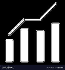 Growth Chart The White Color Icon