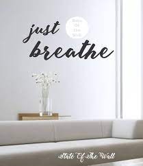 Just Breathe Wall Decal Vinyl Sticker