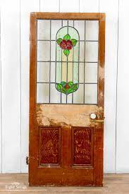Fl Stained Glass Lead Panelled Pine