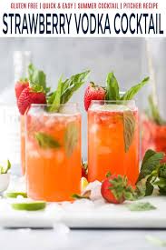 super simple strawberry vodka tail