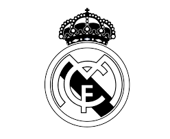 real madrid logo symbol black and white