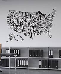 Map Wall Decal Office Wall Decor