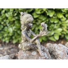 Sitting Girl With Fairy Garden Ornament