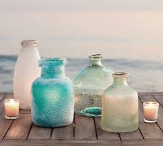 Pottery Barn Sea Glass Vases Sea