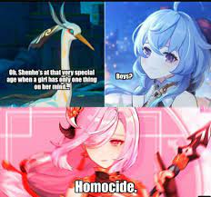 shenhe PUT THE SPEAR DOWN- | Anime funny, Gaming memes, Memes