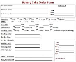 Sample Cake Order Form Template 16 Free Documents Download In