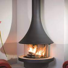 Gas Fireplace Stand Alone 75x65 Curve