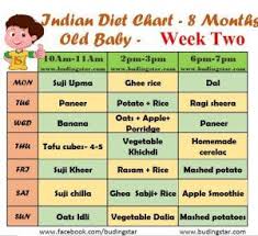 Indian Diet Chart For 8 Months Old Baby Budding Star