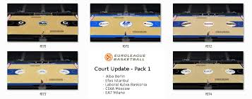 All of the floors are configured to have higher floor reflections. Euroleague Courts Update Pack 1 Nba 2k16 At Moddingway