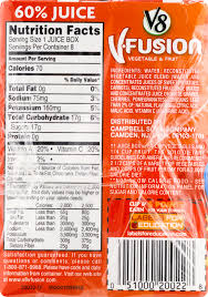 v8 v fusion vegetable fruit punch
