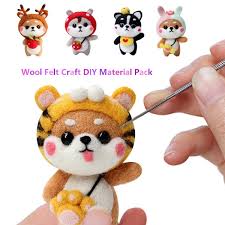 Cute Pet DIY Wool Felt Material Pack Needle Felting Craft with Needles  Tools DIY Art Handwork Craft Non Finished | Wish