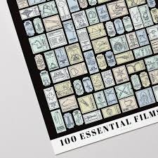 100 Essential Films Scratch Off Chart