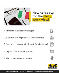 how to apply for the italy work visa