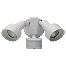 white motion outdoor security light
