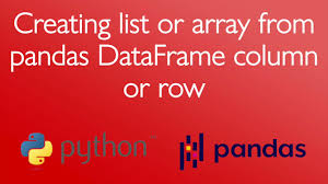 array from pandas dataframe column