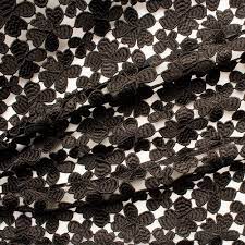 black fl guipure lace rayon