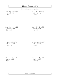 Solving Systems Of Linear Equations And