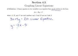 determine if an equation is linear 4 5