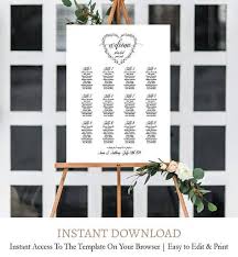 Elegant Welcome Wedding Seating Chart Template Simple