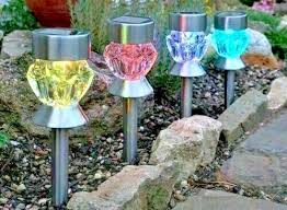 4pk Solar Led Garden Lights Crystal