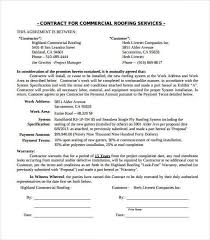 Roofing Contract Template 7 Contract Design Templates