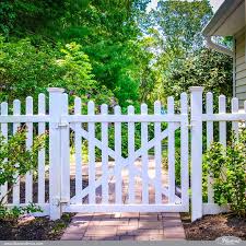 White Vinyl Picket Fence Gate From