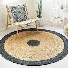 rug 100 natural jute round area carpet